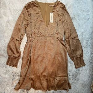 NEW! Francesca’s Satin Animal Print Dress